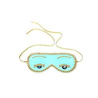 Utopiat Audrey Style Holly Gift Boxed Silk Sleep Eye Mask Inspired By BAT (Turquoise Blue)