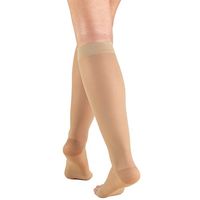 Truform Compression 15-20 mmHg Sheer Knee High Open Toe Stockings Nude, X-Large, 2 Count