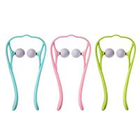 ROSENICE Manual Cervical Massager Relaxed Pain Massage Ball 3pcs(Blue + Pink + Green)