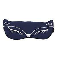 Meoliny Embroidered Fox Eye Mask Simulate Silk Sleep Mask Cotton Cute Breathable Travel Eyemask Cover,Blue