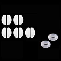 Soft Silicone Air Chamber Eyeglass Nose Pads Glass Nose Pads 14mm 5pairs Screw-in Replacement Nosepads for Glasses Eyeglasses Eyewear