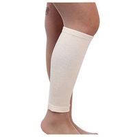 Tinksky 1 Pair Calf Sleeves Unisex Breathable Nylon Compression Shin Supports in skin Size L