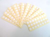 Minilabel Pack Of 216 , 10mm Round , White Paper Labels , Permanent Adhesive Circle Stickers Plain Multi Purpose Sticky Dot Labels