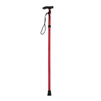 yanQxIzbiu Walking Cane, Walking Stick, 4 Section Telescopic Folding Outdoor Non-Slip Hiking Walking Stick Trekking Pole Red