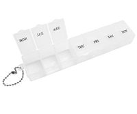 7 Day Pill Manager Weekly Pill Organizer Tablet Drug Storage Pill Dispenser and Reminder Portable Travel Pill Box Vitamin Fish Oil (Color : White)