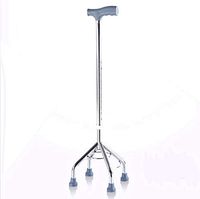 CHERRIESU Old Man Four-Legged Crutches Ten-Speed Retractable Aluminum Alloy Rubber Anti-Skid Walking Stick Cane for Household Outdoor