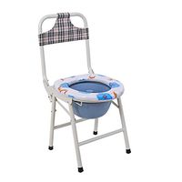 Bedside Folding Commode Toilet Chair Stool Potty Medical Portable Lightweight Sturdy Bathroom Support Heavy Duty Bariatric for Elderly Seniors Disabled Handicapped