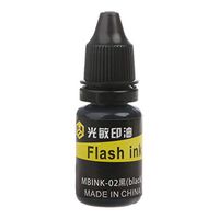 Junlinto,10ml Flash Refill Ink for Photosensitive Seal Stamp Oil Stamping Machine DIY Office Supplies Black
