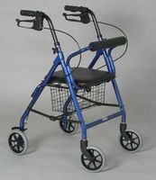 Junior Rollator With Loop Brakes, Burgundy