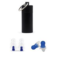 Ear Plugs Noise Reduction Reusable Silicone Sound Protection Best Noise Cancelling for Professional Musician Shooting Sleeping Concert Swimming Festival Travel Construction Work (Blue and Blue)