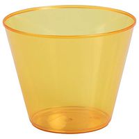 JAM PAPER Plastic Glasses Party Pack - 9 oz Tumblers - Orange - 72 Hard Plastic Cups/Pack