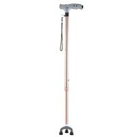 DZY All-Terrain Cane Four-Legged Fracture Rehabilitation Callus Retractable Lightweight Cane Multi-Function Non-Slip-2 Color Optional (Color : Bronze)