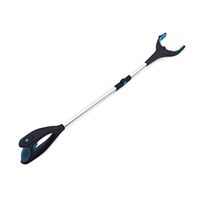 Yg-ct Ratcheting Grabber Reaching Aid Pick Up Tool Glass Clamp Sewer Garbage Tongs With LED Light Magnet Jewelry Hook Rotating Grip (color : Black)