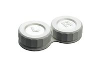 Boilable Screw-Top Contact Lens Case - Color: White