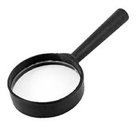 Handheld Plastic Frame Portable 40mm Lens 2X Magnifier Magnifying Glass(Black)