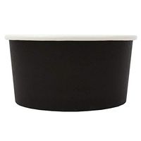 [50 Count] Black Paper Ice Cream Cups - 6 oz Eco-Friendly Dessert Containers - Perfect For Your Yummy Foods! Many Colors & Sizes - Frozen Dessert Supplies