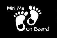 CCI Mini Me On Board Baby Feet Decal Vinyl Sticker|Cars Trucks Vans Walls Laptop|White|6.5 x 4.0 in|CCI2174