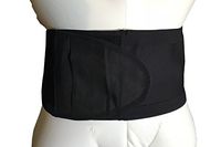 Safe n' Simple Unisex Ostomy Hernia Support Belt, Stoma Hernia Belt, 6", Black, Large
