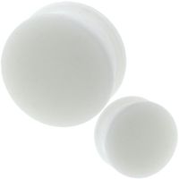 1 Pair of 3/4 inch 20mm Gauges Gauge Flesh Tunnels Flesh Tunnel Screw Double Flare Flared Ear Plugs Gauges Stretcher Expander Silicone Body Piercing Jewelry Ear Plug Earlets Expanders Ears Earring Earrings White (3/4" = 20mm)