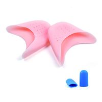 Soft Silicone Gel Forefoot Cushioning Football Ballet Shoes Toe pad Toe Protection Stickers Breathable for preventing blisters and calluses Good for Diabetic Foot 2cps (1 Pair) (YunounColor)