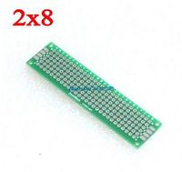 Muccus 2x8 3x7 4x6 5x7 6x8 7x9cm Double Side Prototype DIY Universal Printed Circuit PCB Board Protoboard for Arduino - (Color: 2x8)