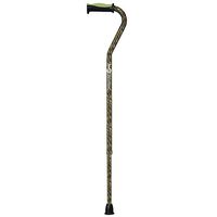 Hugo Mobility 731-460 Adjustable Offset Handle Cane with Reflective Strap, Rain Forest
