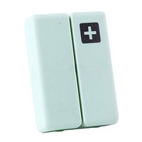 qiguch66 Travel 7 Days Weekly Pill Box Weekly Pill Box, 7 Day Pill Case, Daily Medicine Organizer, Foldable Medicine Holder Tablet Storage Dispenser Green