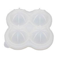 FAgdsyigao Ball Shape Ice Cube Mold Round Ball Maker 4-grid Tray Mould Bar Restaurant Tool White
