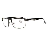 Unisex Full Frame Metal Reading Glasses Nerd Geek Reader Comfort For Men Eyewear (Black, 3.5)