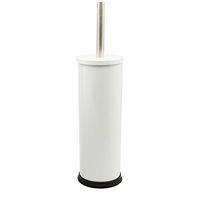 Harbour Housewares Bathroom Toilet Brush & Holder Set - White Finish