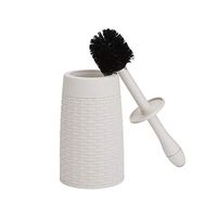 Mind Reader MAGTBR-IVO Magic, Cleaning, Freestanding Toilet Bowl Brush, Bathroom Storage and Organizer, Ivory Round Holder