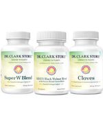 Dr. Clark Dietary Supplement Kit - Cloves, Wormwood & Freeze-Dried Green Black Walnut Hull- Reduce Gas and Bloating Strengthen The Immune System and Promotes Digestive Health