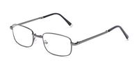 Readers.com Reading Glasses: The Wolfe Folding Reader Reader, Metal Rectangle Style for Men and Women - Grey, 1.50