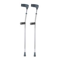 Crutches Arm-Elbow Medical Light Walker Telescoping Anti-Slip Armpit Under, Weight-Bearing Approx. 100KG (Color : Gray)