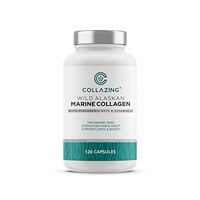 Collazing - Alaskan Wild-Caught Marine Collagen Protein Peptides with Hyaluronic Acid and Vitamin C - for Radiant Skin, Hair, Nails. Joints, Bones - 120 Capsules-30 Days Supply