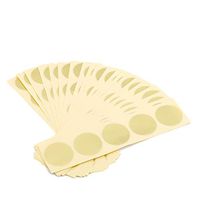 TraveT 100 Pieces Round Label Stickers for Envelope, Certificate Wafer Seals with Serrated Edge,Gold
