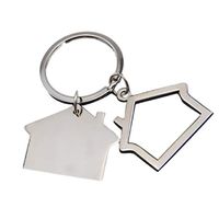LiboboModern House Home Keychain Key Chain Keyring Keyfob Metal Christmas Present Gift