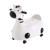 Toilet Home Portable Children's Toilet Baby Cartoon Comfortable Potty Trainer Suitable for Boys and Girls Baby (with Wheels) 3 Colors Optional (Color : White)