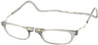 CliC Reader XXL Single Vision Half Frame Designer Reading Glasses, Smoke, 2.50
