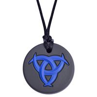 Munchables Celtic Knot Sensory Chew NecklaceMunchables Celtic Knot Sensory Chew Necklace for Adults, Teens and Older Kids (Navy)