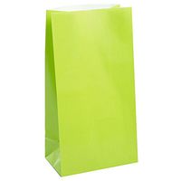 Lime Green Paper Party Favor Bags, 12ct