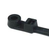 Hellermann Tyton T50MR0C2 113-05000 Mounting Cable Ties Black 8" 50lb #10 Screw - 100 Pack