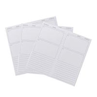 Cupcinu Vintage Kraft Paper Daily Planner Notepad Weekly Planner Notebook All-In-One Undated To-Do Schedule Priority List 20.8cmX11.1cm 3PCS (White)