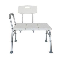 YYAO Shower Chair Bath Seat Tub Transfer Bench with Armrest and Back,Aluminum Frame Non-Slip Bath Seat Bathroom Chair,Height Adjustable Legs,White