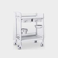 SRFDD Medical Carts，2 Shelf-Two Drawer ，Dental Mobile Utility Cabinet & Cart，Medical and Service Utility Cart with Brake Wheel, Large