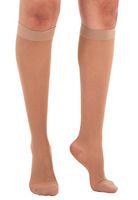 Made in The USA - Absolute Support Sheer Compression Socks Women 15-20 mmHg - Support Stockings for Women - Size Small Beige, SKU: A101BE1