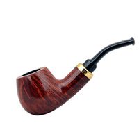 RUBEL no. 132 briar bent petite apple dark orange tobacco smoking pipe by Mr. Brog (Poland)