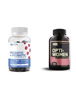 Optimum Nutrition Prebiotic & Probiotic Gummies, 30 Servings with Opti-Women Multivitamin 120 Count