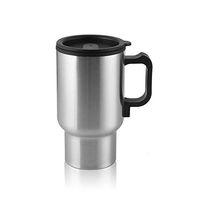 ZHENQ Car Electric Cup Stainless Steel Vacuum Thermos Mug car Cigarette Lighter Automatic Heating Cup Travel Stainless Steel and Vacuum Technology, Clean and hygienic (Color : A)