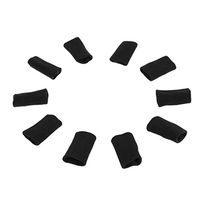 Artibetter 10pcs Elastic Finger Sleeves Brace Breathable Finger Support Compression Wrap for Basketball Tennis Volleyball (Black)